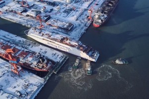 Brittany Ferries met à l'eau son nouveau navire GNL