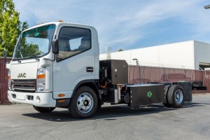 Camion hybride gaz naturel lectrique : un prototype prsent par Efficient Drivetrains