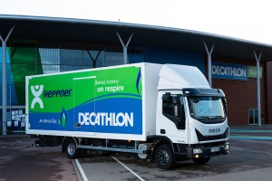 Alsace : un camion au gaz naturel pour la livraison des magasins Decahtlon