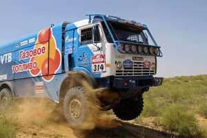 Un camion au gaz naturel au dpart de l’Africa Eco Race