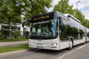 Le bus MAN Lion’s City GNV lu  Bus of the Year  2015 