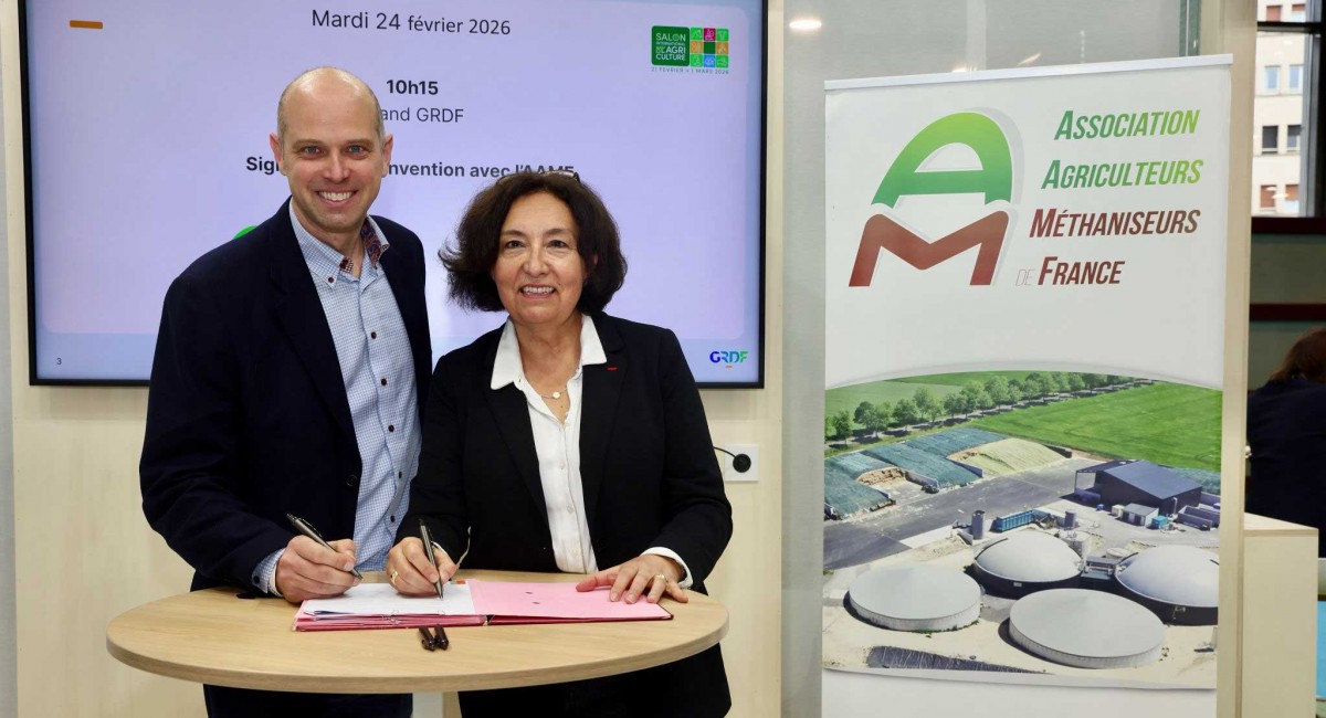 M&eacute;thanisation agricole : GRDF et l'AAMF reconduisent leur partenariat