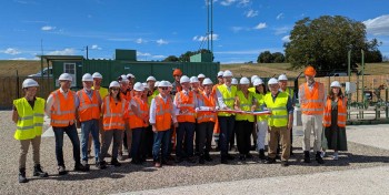 Ter&eacute;ga et GRDF inaugurent le poste de rebours biom&eacute;thane de Moncrabeau 