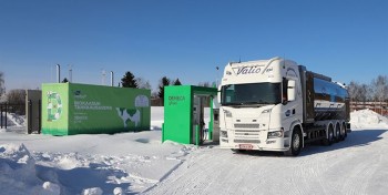 Du bioGNV produit &agrave; partir de fumier pour alimenter un camion