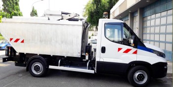 Au Kremlin-Bic&ecirc;tre, un camion au gaz naturel assure la collecte des d&eacute;chets