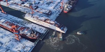 Brittany Ferries met &agrave; l'eau son nouveau navire GNL