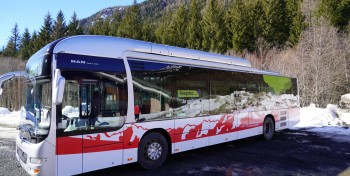 Le bus au gaz naturel en test dans la vallée de Chamonix