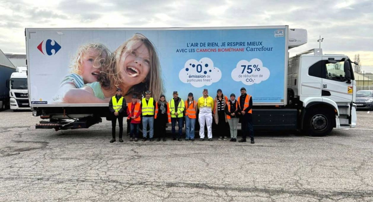En Rh&ocirc;ne-Alpes, Suntory et Carrefour d&eacute;carbonent leurs livraisons gr&acirc;ce au biom&eacute;thane