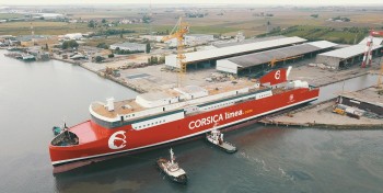 Corsica Linea met &agrave; l'eau son nouveau ferry GNL