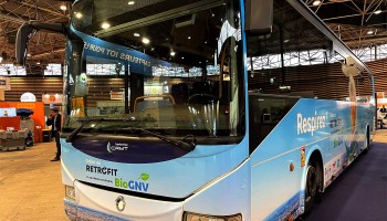 Ecol'Car : le premier autocar diesel converti au bioGNV présenté à Solutrans
