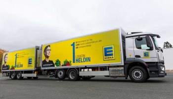 En Allemagne, la cha&icirc;ne de supermarch&eacute;s Edeka mise sur le bio-GNC pour d&eacute;carboner sa flotte