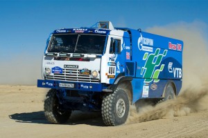 Africa Eco Race  Le camion GNV de Kamaz sur le podium