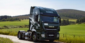 En Ecosse, les camions au gaz de Glenfiddich roulent aux d&eacute;chets de whisky