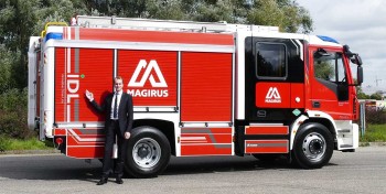 Magirus pr&eacute;sente un camion de pompier au GNV