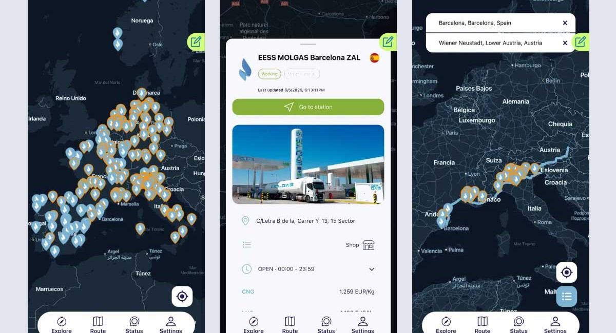 Molgas lance une application pour simplifier l'avitaillement en GNL et GNC en Europe