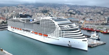 Paquebot de luxe au GNL, le MSC World Europa vogue en M&eacute;diterran&eacute;e