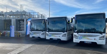 N&icirc;mes M&eacute;tropole accueille dix nouveaux bus au biogaz
