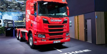BAUMA 2025 : Scania expose son tracteur GNC &agrave; grande autonomie