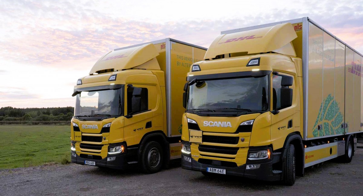 DHL mise sur 50 camions au biogaz en Su&egrave;de, avec un bilan carbone n&eacute;gatif 
