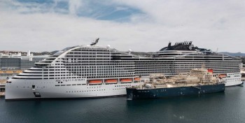 A Marseille, TotalEnergies r&eacute;alise le premier avitaillement en GNL du MSC World Europa