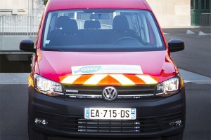Les Pompiers de Paris testent un Volkswagen Caddy GNV