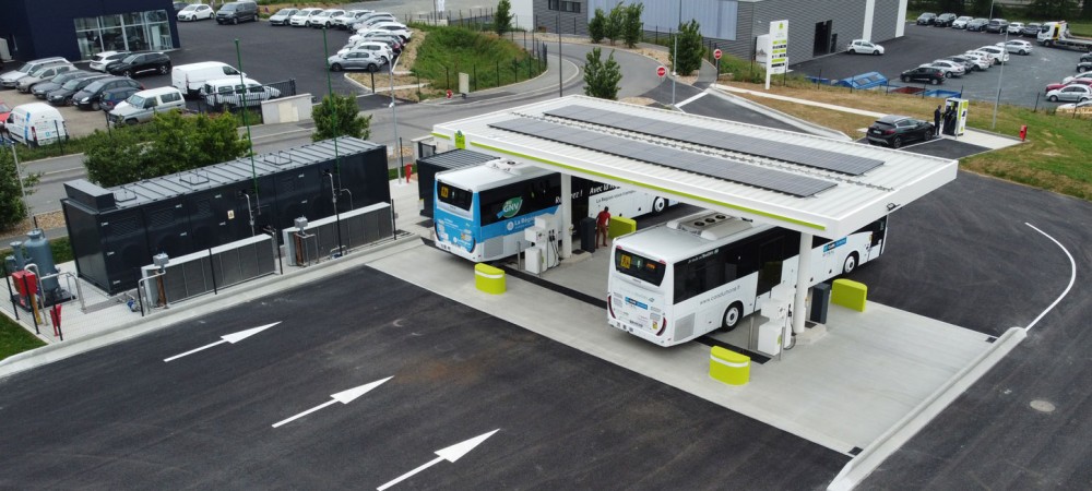 Station GNV Gaz Electricité de Grenoble Belleville en Beaujolais