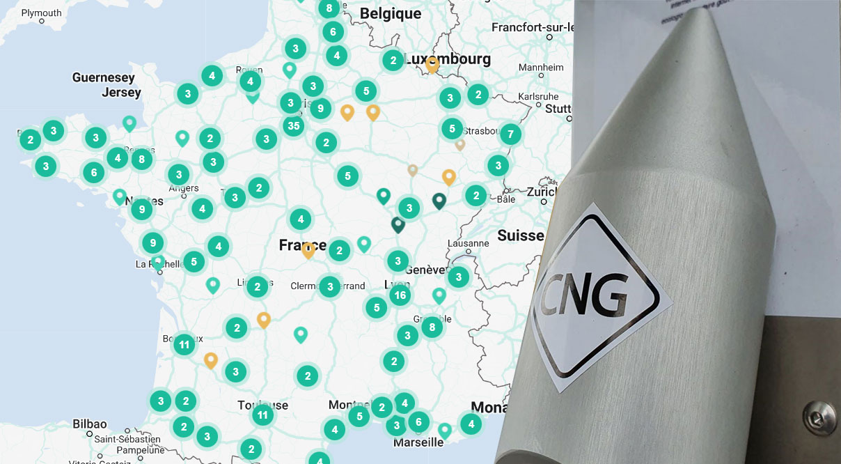 Carte site biométhanisation en France 