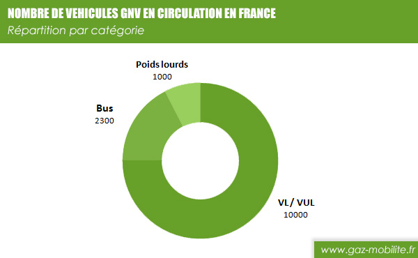 Vï¿½hicules GNV en France : rï¿½partition par catï¿½gorie
