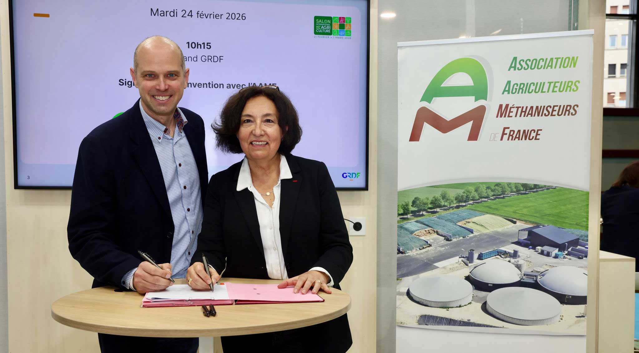 M&eacute;thanisation agricole : GRDF et l'AAMF reconduisent leur partenariat