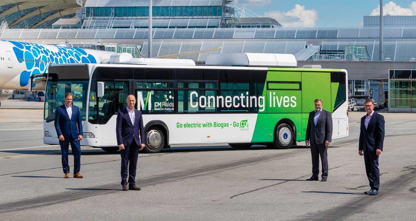 L'aéroport de Munich teste un bus électrique à prolongateur bioGNL