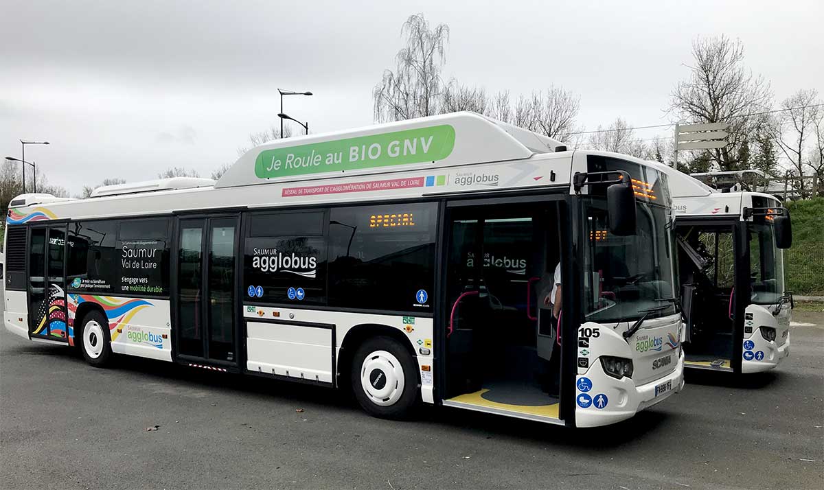 Bus GNV : Scania équipe les agglomérations de Nantes et de Saumur