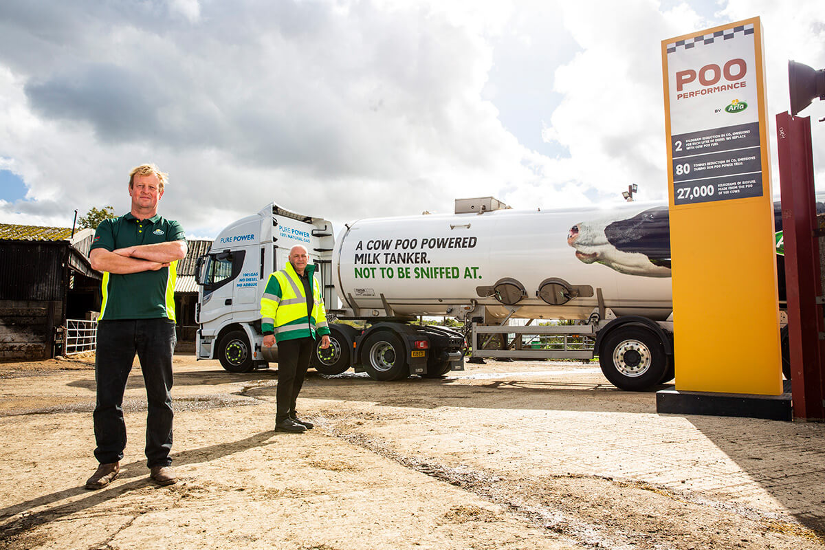 Grande-Bretagne : des camions laitiers alimentés en biogaz issu de fumier de vache