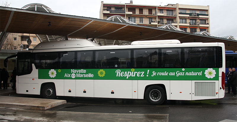 Autocar GNV : l'expérimentation Aix-Marseille est lancée