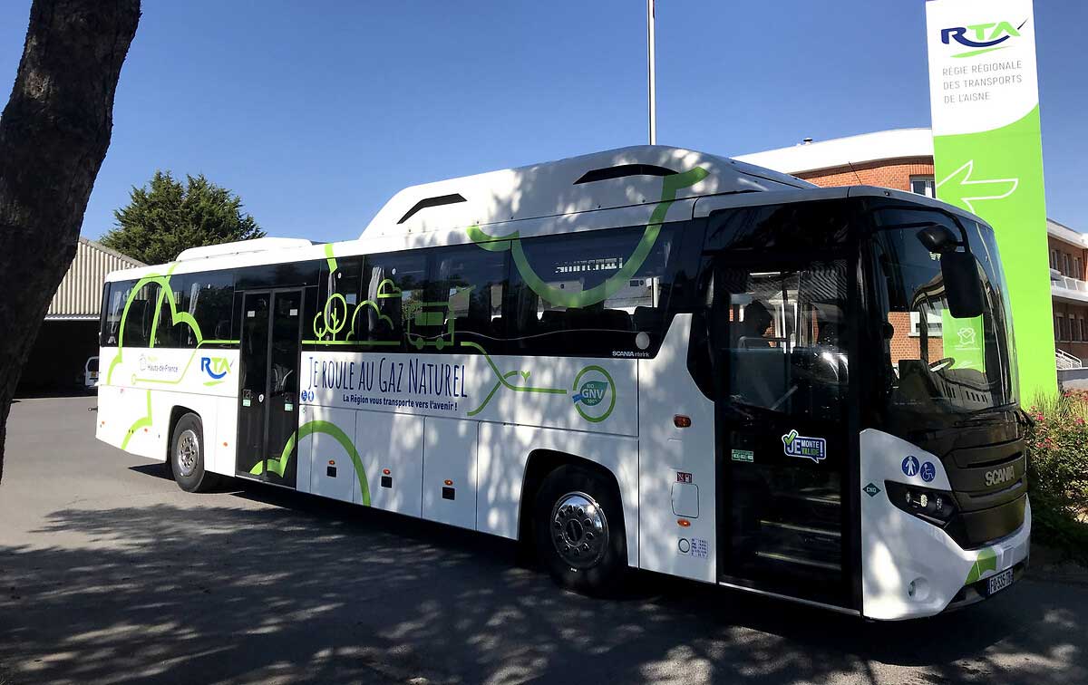 Six autocars GNV pour la Régie Régionale des Transports de l'Aisne