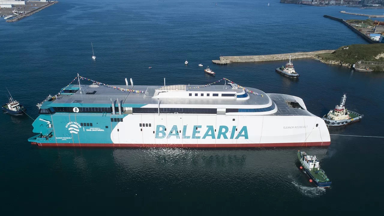 Espagne : Balearia opèrera le premier ferry rapide au GNV du monde