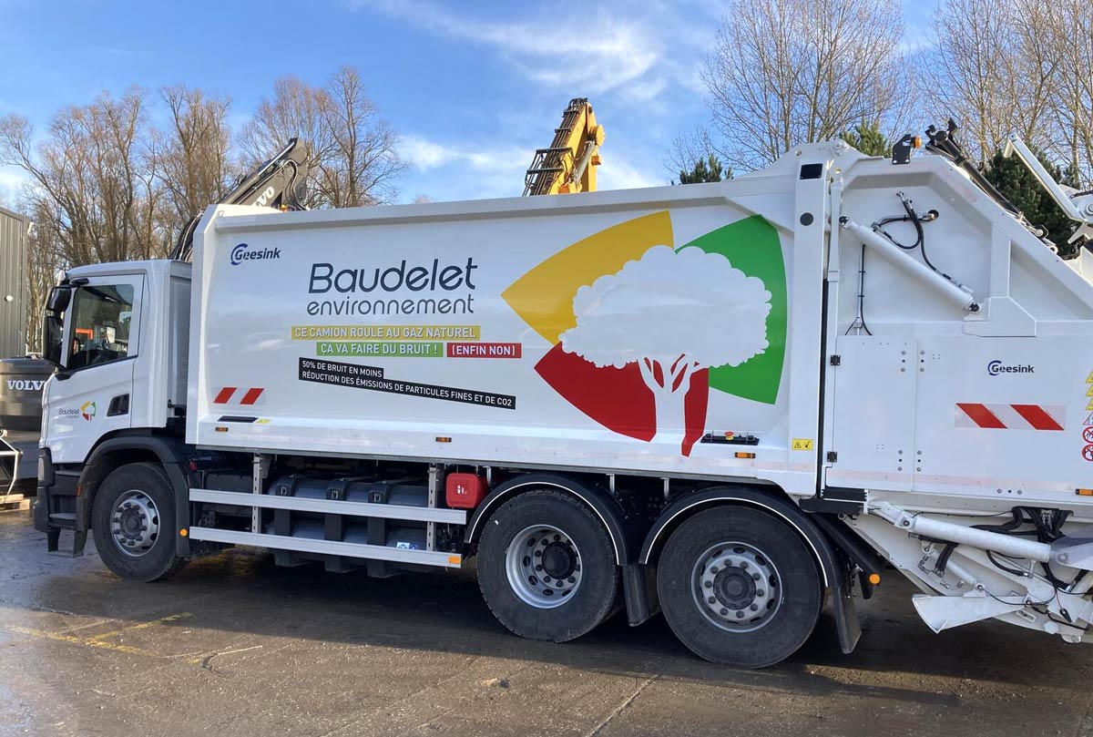 Des bennes à ordures GNV pour Baudelet Environnement