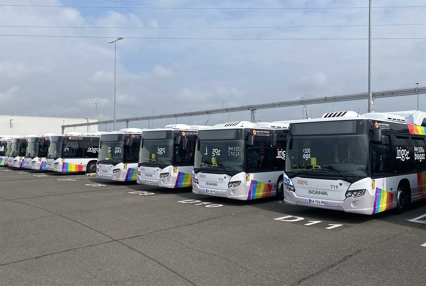 Cinq nouveaux bus GNV pour Angers Métropole