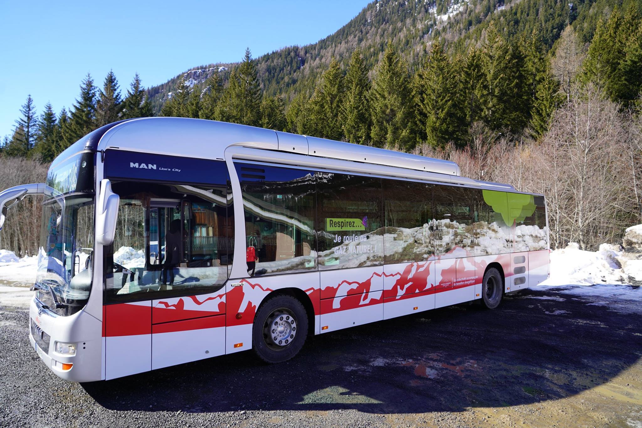 Le bus au gaz naturel en test dans la vallée de Chamonix