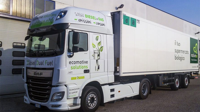 Le premier camion dual-fuel diesel GNC Euro 6 homologué en Italie