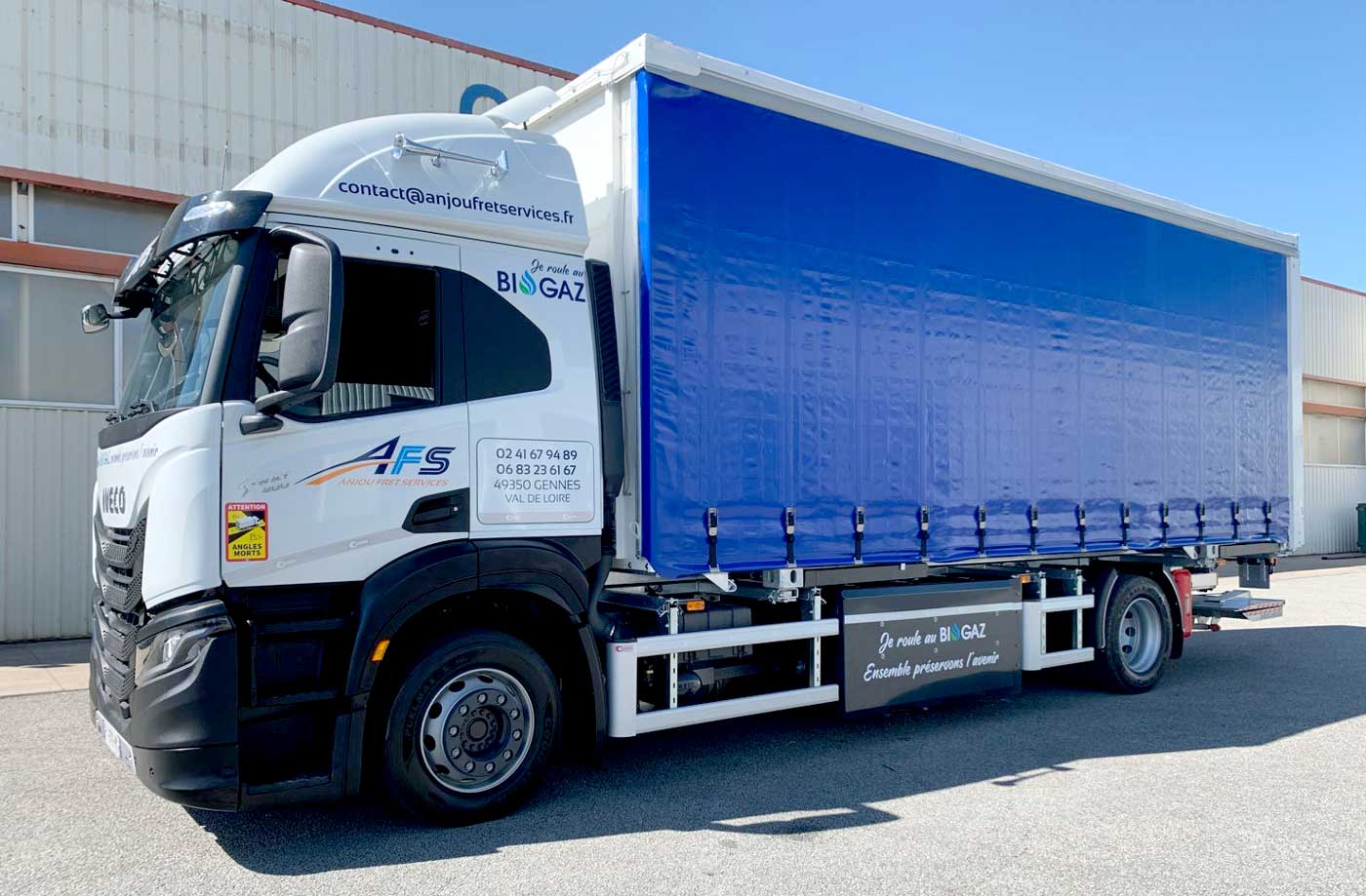 Un premier camion bioGNV longue distance pour Anjou Fret Services