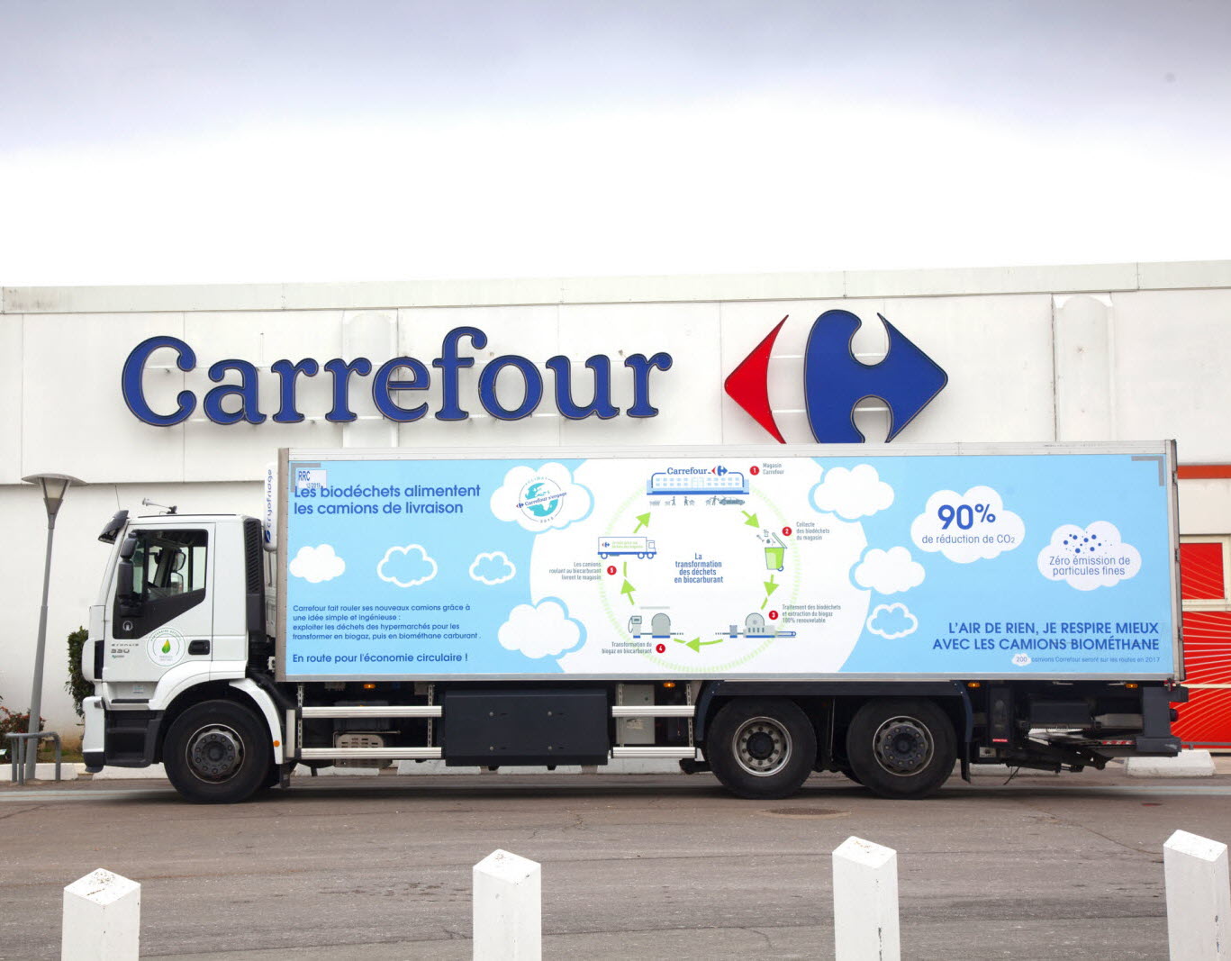 Carrefour vise 1 200 camions au biogaz d'ici fin 2022