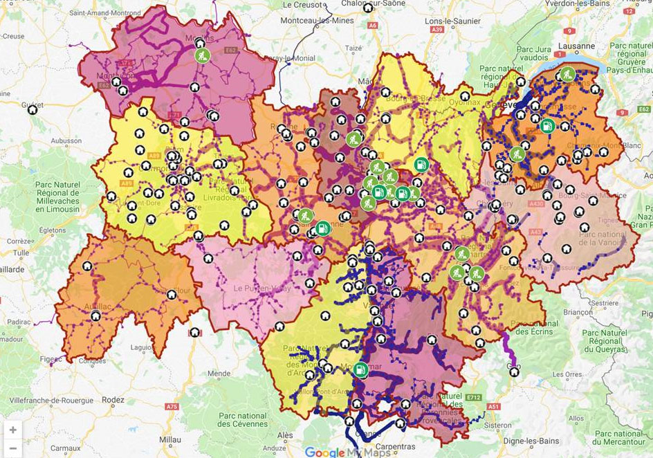 Autocars et stations GNV : une cartographie numérique en Auvergne Rhône-Alpes