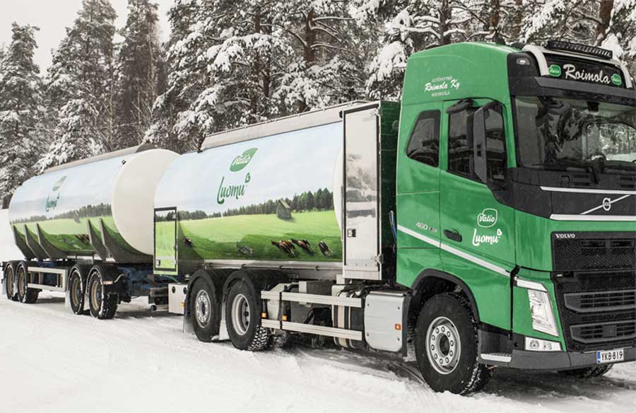 Finlande : un premier camion au biogaz pour collecter le lait
