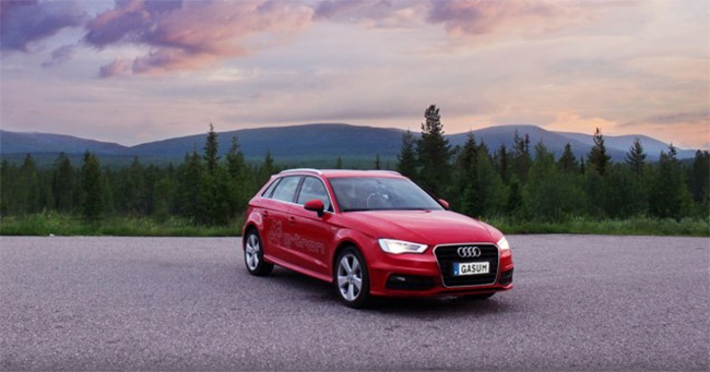 Gasum traverse la Finlande avec une Audi A3 g-tron