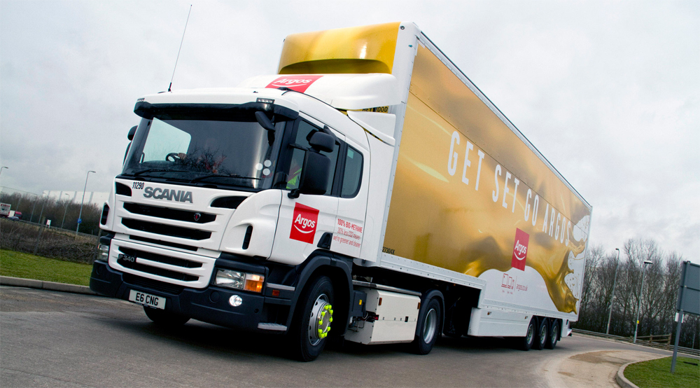 Angleterre – Scania livre son premier camion GNV Euro 6 à Argos