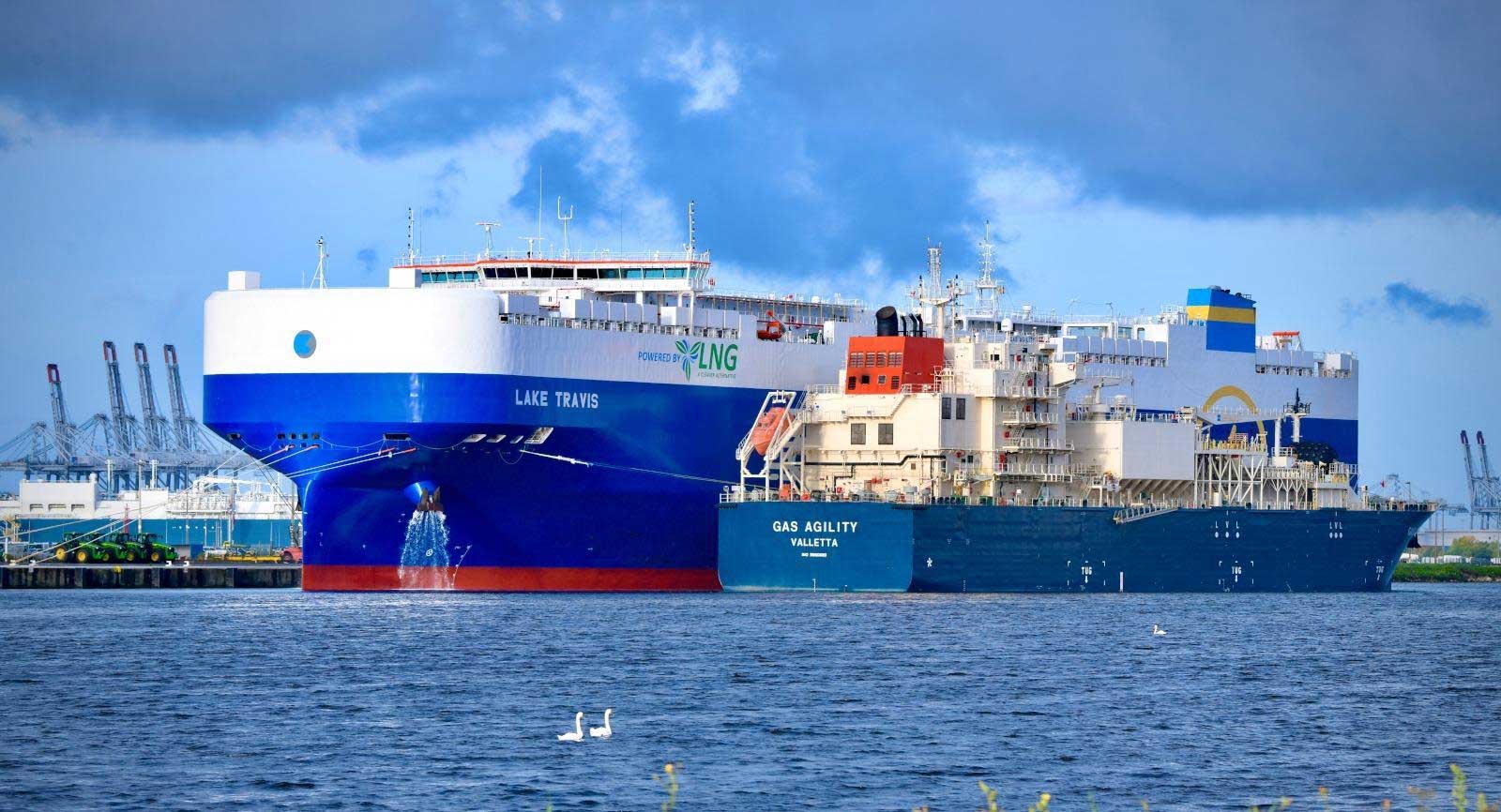 Avec TotalEnergies, le port du Havre réalise son première approvisionnement GNL en ship-to-shop