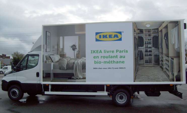 Ikea lance une flotte de camions biomthane  Paris