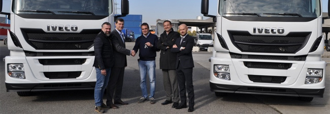 Italie  Deux Iveco Stralis GNL pour le transporteur Rainbow