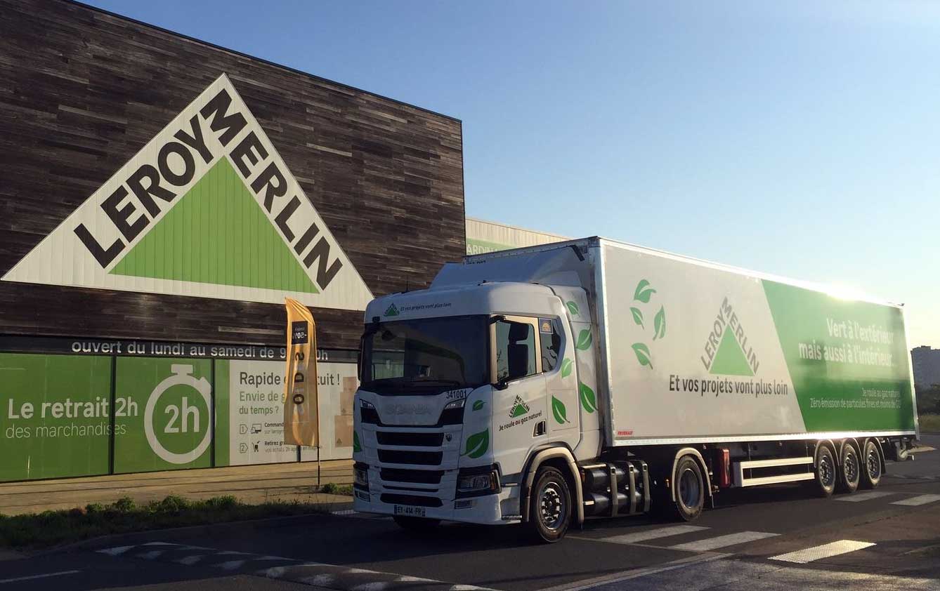Au Portugal, les camions Leroy Merlin passent au biométhane