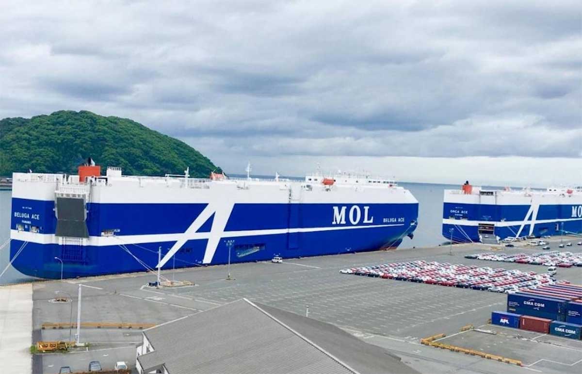 Quatre nouveaux porte-voitures au GNL pour MOL